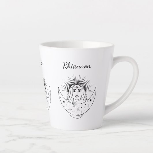 Tasse Latte Rhiannon Celtic Welsh Moon déesse Pagan Wicca (Droite)