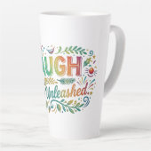 Tasse Latte Rire Joie Libérée (Angle droit)