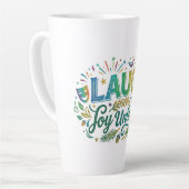 Tasse Latte Rire Joie Libérée (Angle gauche)