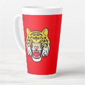 Tasse Latte Rire Tigre Visage Artwork-21876 (Angle gauche)