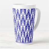 Tasse Latte Riverside Raincross À damiers Blue Design (Angle droit)