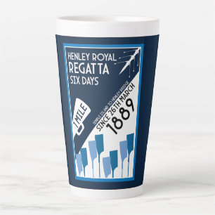 Tasse Latte Rivière Thames Regatta - Vintage Retro Style Rowin