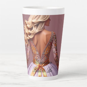 Tasse Latte Robe de mariée personnalisée avec nom Bijoux Showe