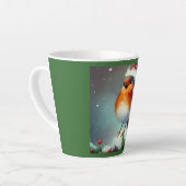 Tasse Latte Robin de Noël 1 (Angle gauche)