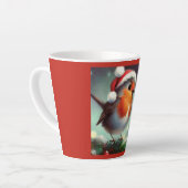 Tasse Latte Robin de Noël 2 (Angle gauche)