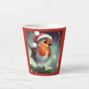 Tasse Latte Robin de Noël 2
