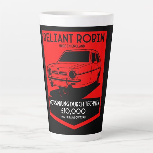 Tasse Latte Robin Reliant Trois Roues (Devant)