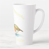 Tasse Latte Robins rouges en hiver (Droite)