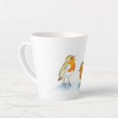 Tasse Latte Robins rouges en hiver petits (Angle gauche)