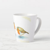 Tasse Latte Robins rouges en hiver petits (Angle droit)