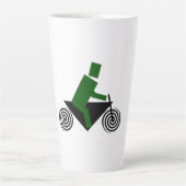 Tasse Latte Robot, Conduisant, Vélo (Devant)