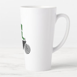 Tasse Latte Robot, Conduisant, Vélo