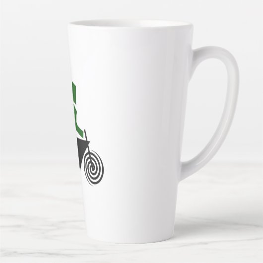 Tasse Latte Robot, Conduisant, Vélo (Droite)