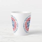 Tasse Latte Roi Charles III Coronation Officielle Emblème Latt (Devant)
