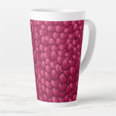 Tasse Latte Romantic 3D Red Hearts Pattern-32322 (Angle droit)