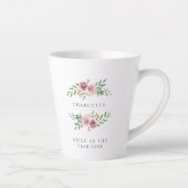 Tasse Latte Romantic and Delicate Pink Garland for Bride (Droite)