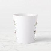 Tasse Latte Romantic and Delicate Pink Garland for Bride (Devant)