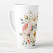Tasse Latte Romantic Peony Bouquet with Diamond Ring (Angle gauche)
