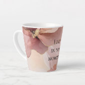 Tasse Latte Romantique Blush Rose or Floral (Angle gauche)