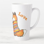 Tasse Latte Romantique Flamme Amour Renard Renards Renards ave (Droite)