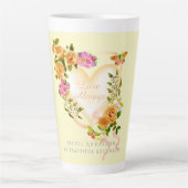Tasse Latte Romantique Gold Rose Aimer Toujours Beige Latte Mu (Devant)