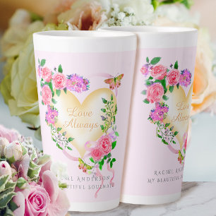 Tasse Latte Romantique rose rose amour toujours rose latte ros