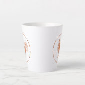 Tasse Latte Rooster rustique rouge (Devant)