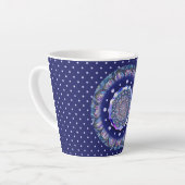 Tasse Latte Rosace bleue (Angle gauche)