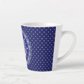 Tasse Latte Rosace bleue (Droite)