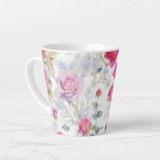 Tasse Latte Rose (Angle gauche)