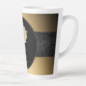 Tasse Latte Rose avec détails dorés scintillants (Droite)