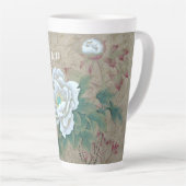 Tasse Latte Rose blanche (Angle droit)