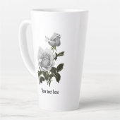 Tasse Latte Rose blanche Grimoire (Angle gauche)