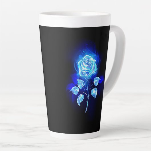 Tasse Latte Rose bleu brûlant (Angle droit)