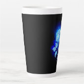 Tasse Latte Rose bleu brûlant (Devant)