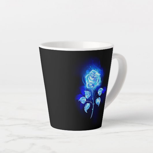 Tasse Latte Rose bleu brûlant (Angle droit)