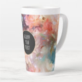 Tasse Latte Rose Blush Peach Orange Floral (Angle droit)