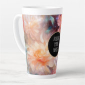 Tasse Latte Rose Blush Peach Orange Floral (Angle gauche)