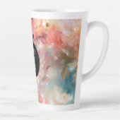Tasse Latte Rose Blush Peach Orange Floral (Droite)