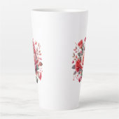 Tasse Latte Rose Bouquet Floral Design-62103 (Devant)