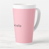 Tasse Latte Rose Clair Professionnel Unique Écriture Manuscrit (Angle droit)