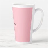 Tasse Latte Rose Clair Professionnel Unique Écriture Manuscrit (Droite)