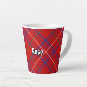 Tasse Latte Rose de clan Tartan (Angle droit)