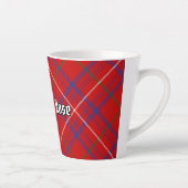 Tasse Latte Rose de clan Tartan (Droite)