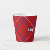 Tasse Latte Rose de clan Tartan (Devant)