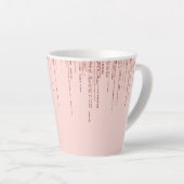 Tasse Latte Rose de luxe Gold Sparkly Glitter Fringe (Angle droit)