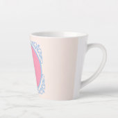 Tasse Latte Rose et bleu personnalisés (Droite)