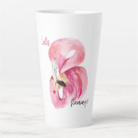 Rose exotique moderne Flamant rose Aquarelle