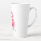 Tasse Latte Rose exotique moderne Flamant rose Aquarelle (Droite)