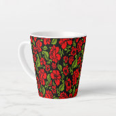 Tasse Latte Rose Flowers (Angle gauche)
